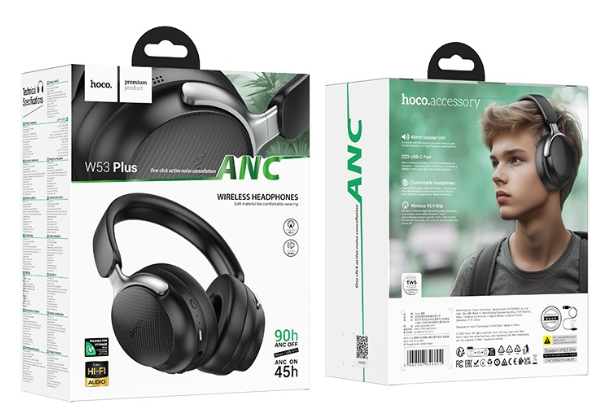 Навушники Hoco W53 Tone BT headphones Classic Black фото №3