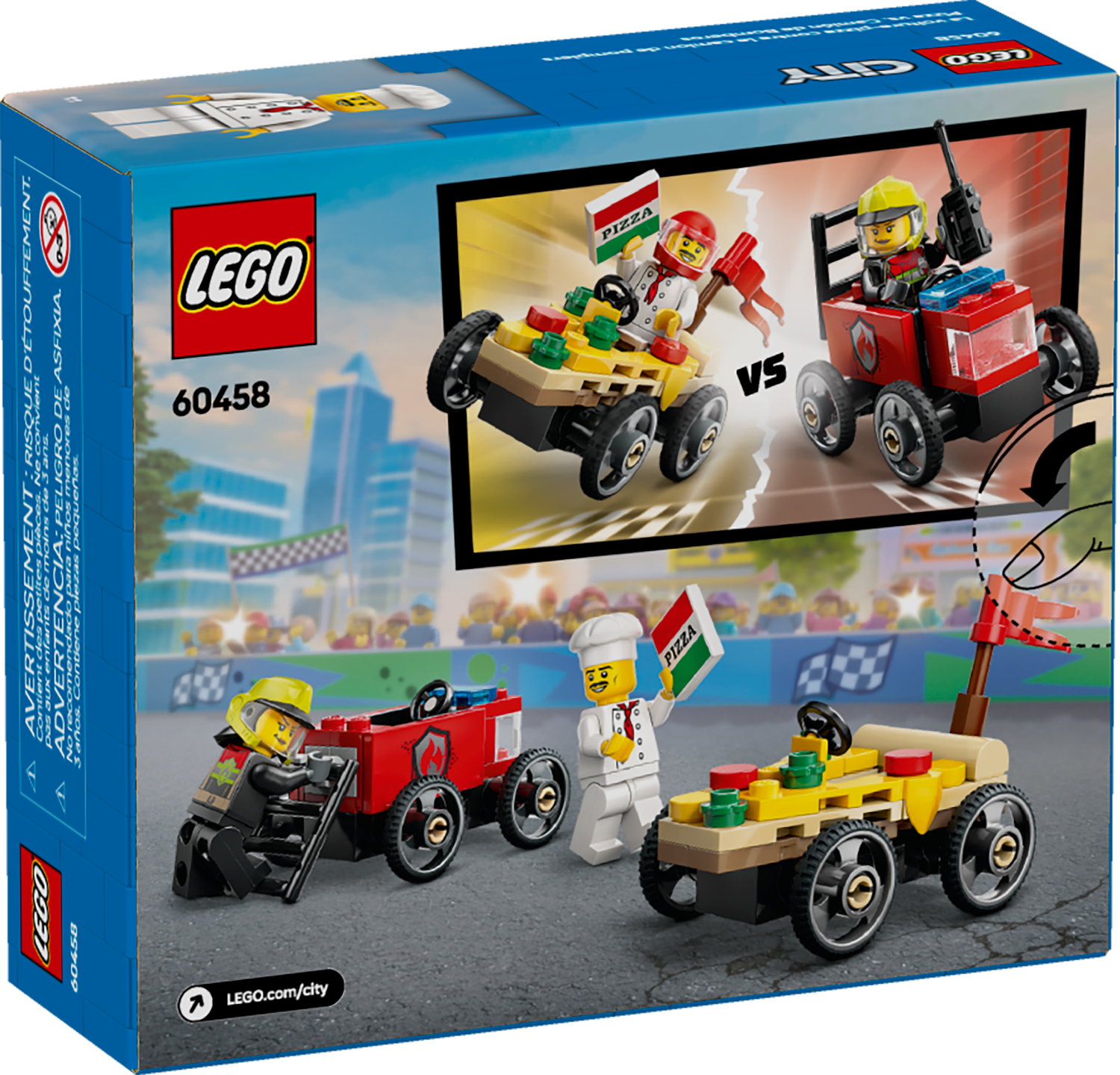 Конструктор Lego City «Піца-авто проти пожежної машини» Набір перегонів фото №9