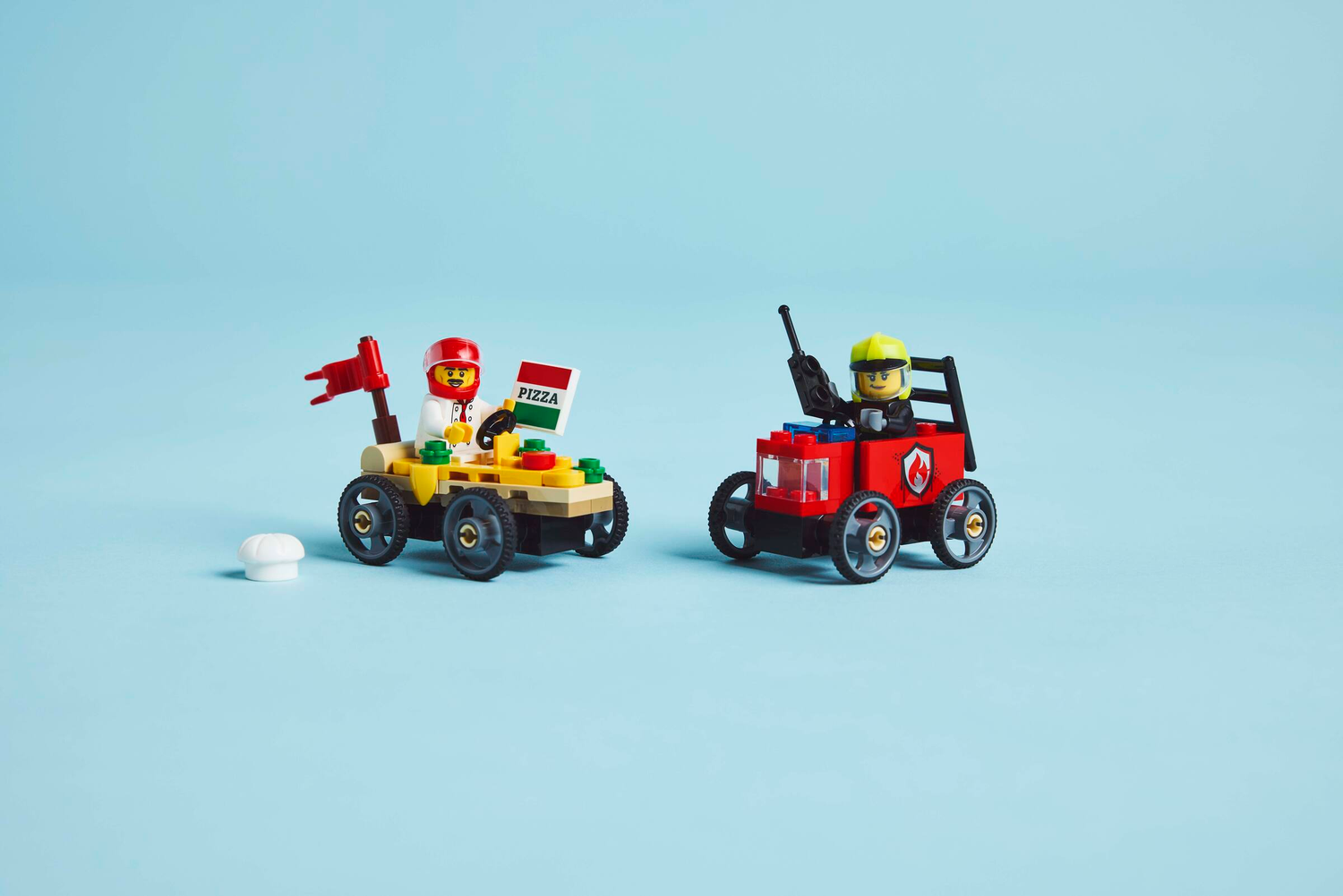 Конструктор Lego City «Піца-авто проти пожежної машини» Набір перегонів фото №5