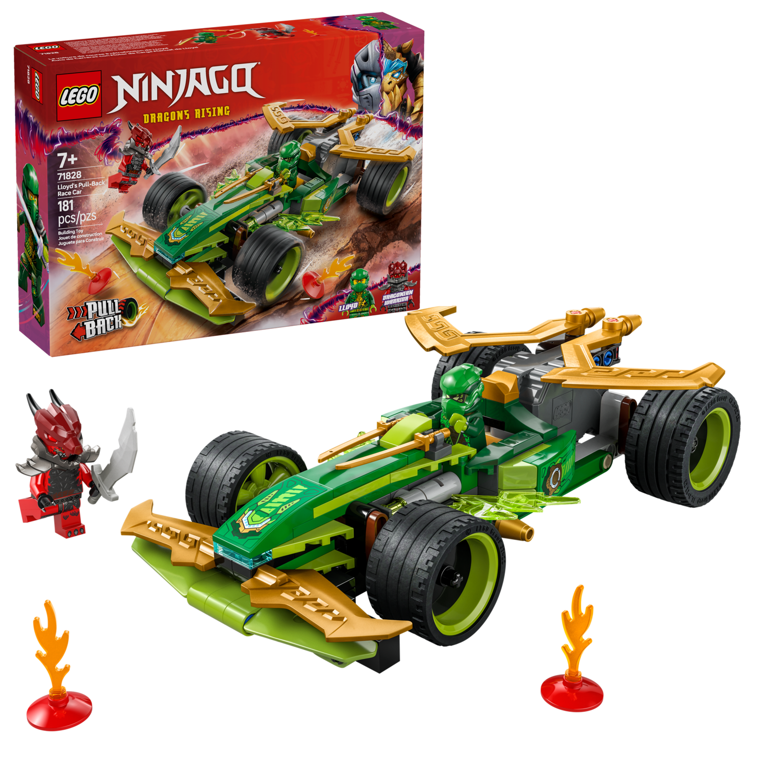 Конструктор Lego Ninjago Автомобіль для перегонів Лойда з інерційним двигуном
