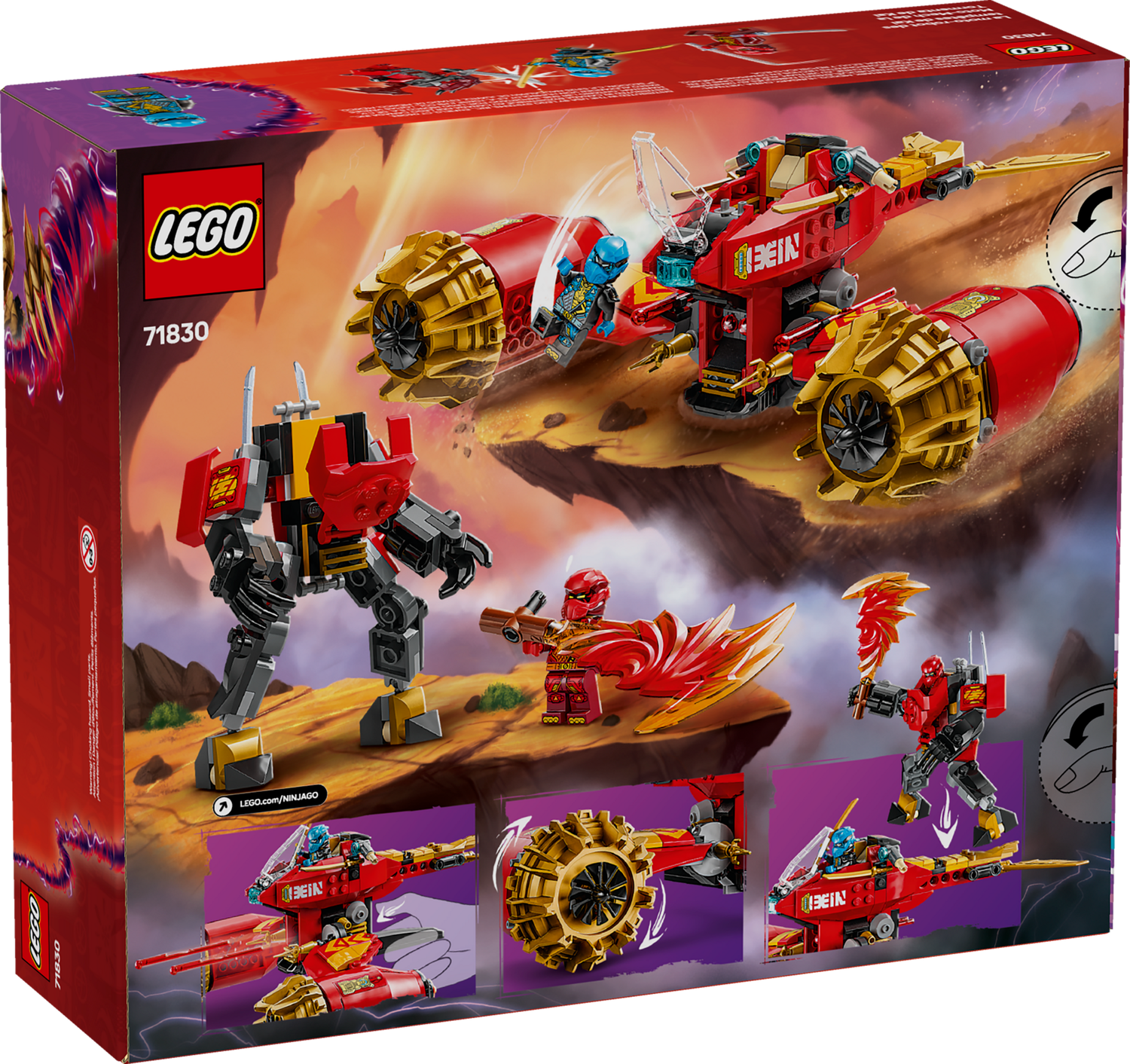 Конструктор Lego Ninjago Штормовий робот-вершник Кая фото №10