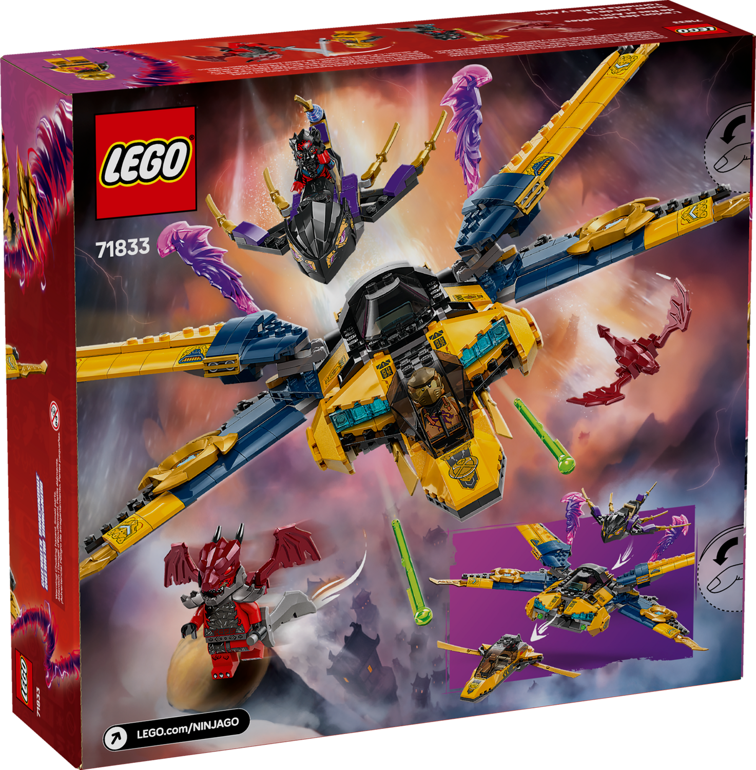 Конструктор Lego Ninjago Суперштормовий реактивний літак Рас та Арін фото №10