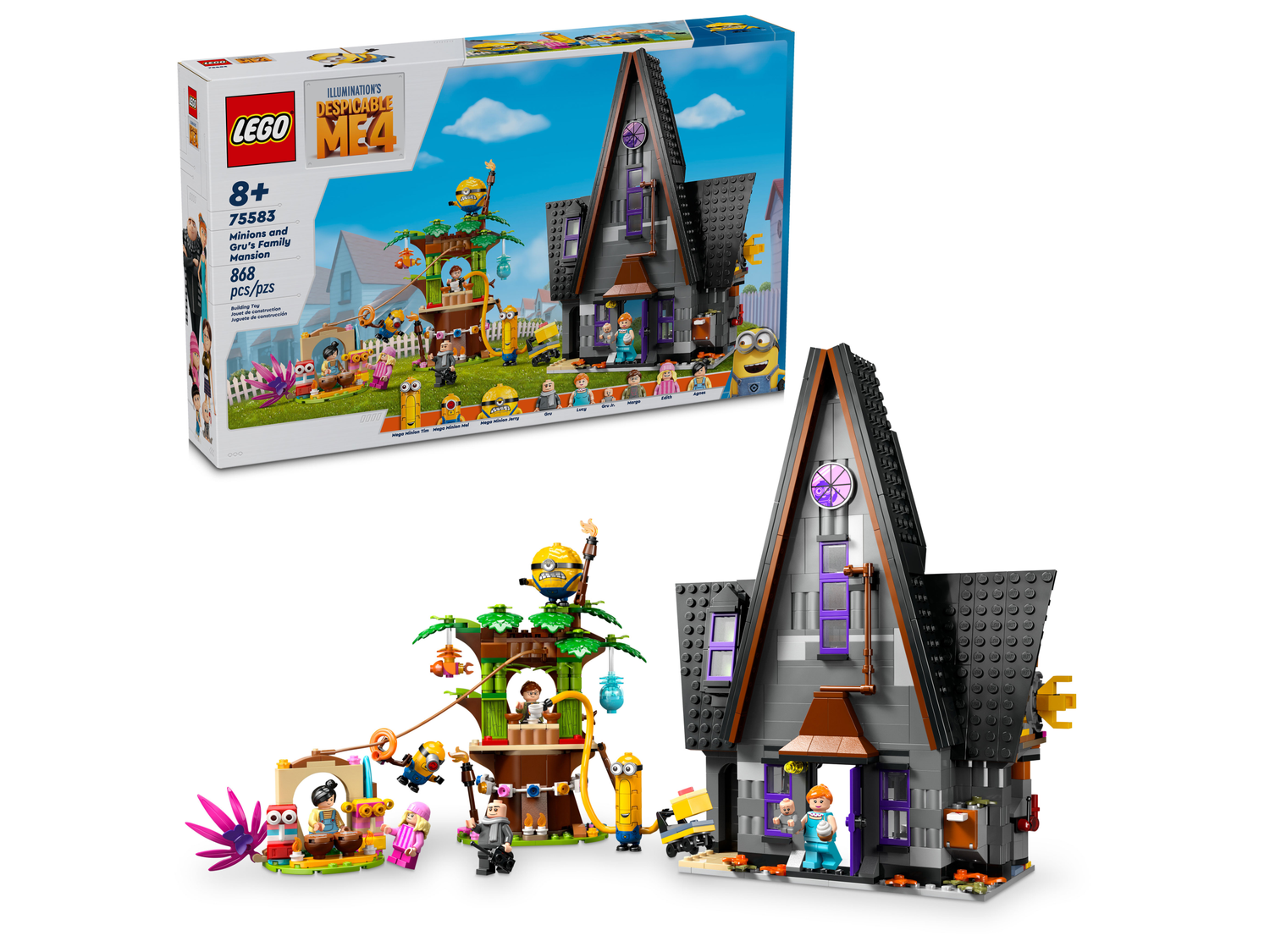 Конструктор Lego Despicable Me 4 Родинний маєток Ґру й посіпак