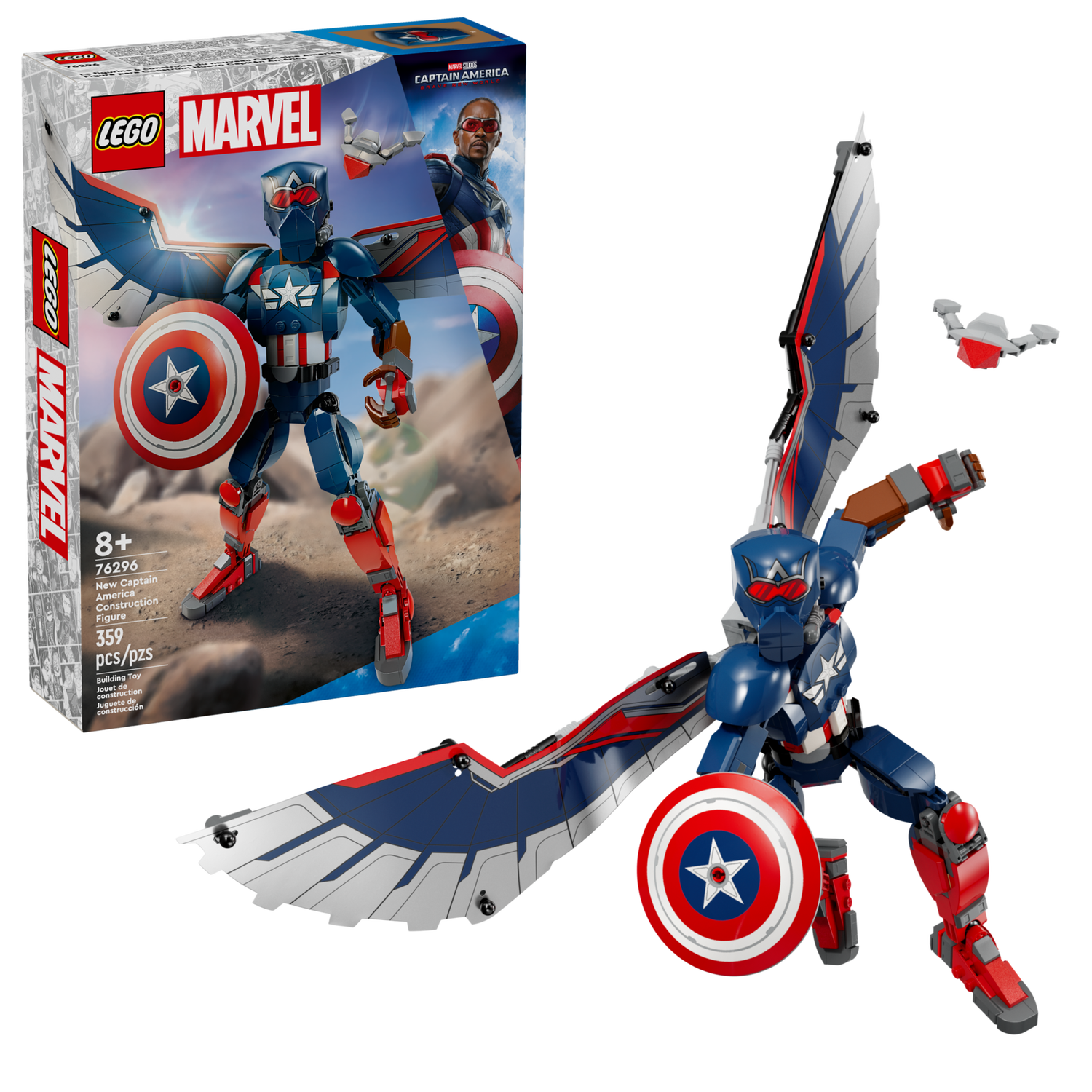 Конструктор Lego Marvel Фігурка Сем Вілсон Капітан Америка