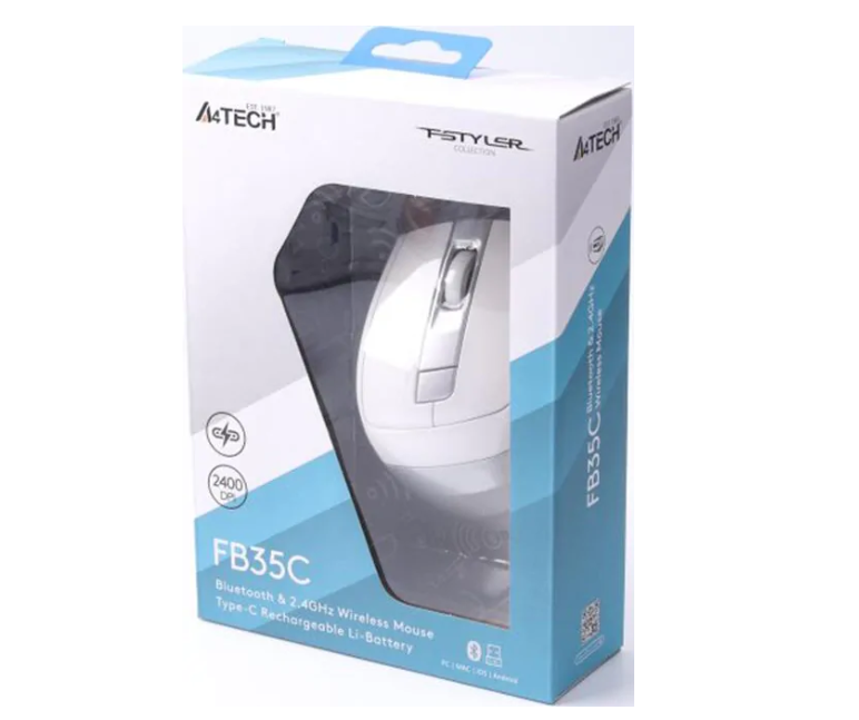 Компьютерная мыш A4Tech Fstyler FB35C (Icy White) фото №5