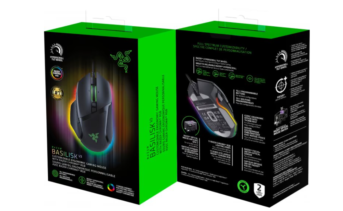 Комп'ютерна миша Razer Basilisk V3 USB Black (RZ01-04000100-R3M1) фото №11