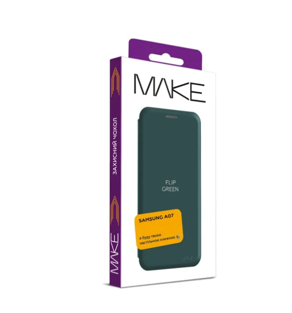 Чохол для телефона MAKE Samsung A07 Flip Green (MCP-SA07GN) фото №4