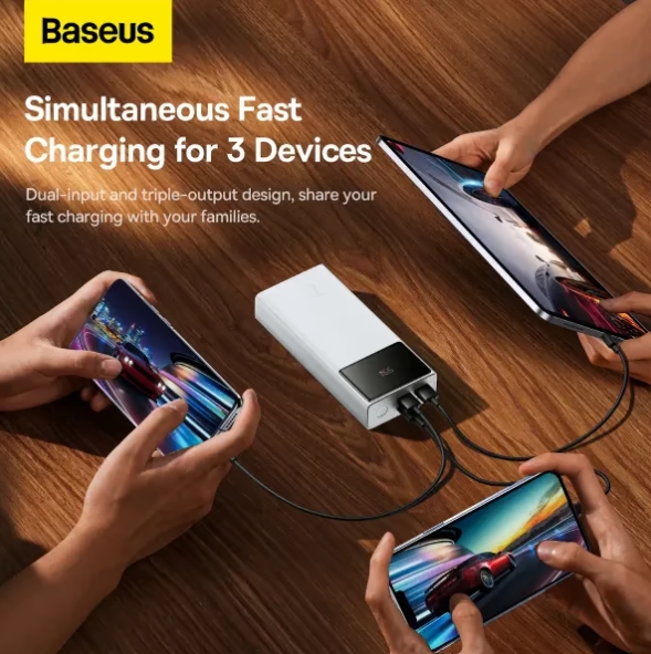 Мобильная батарея Baseus Star-Lord Digital Display 30000mAh 22.5W White (PPXJ080102) фото №9