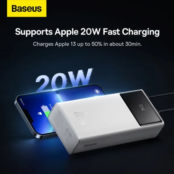 Мобильная батарея Baseus Star-Lord Digital Display 30000mAh 22.5W White (PPXJ080102) фото №10