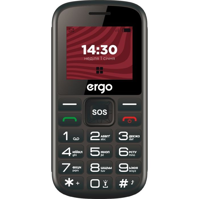 Мобільний телефон Ergo R202 Dual Sim Black фото №2
