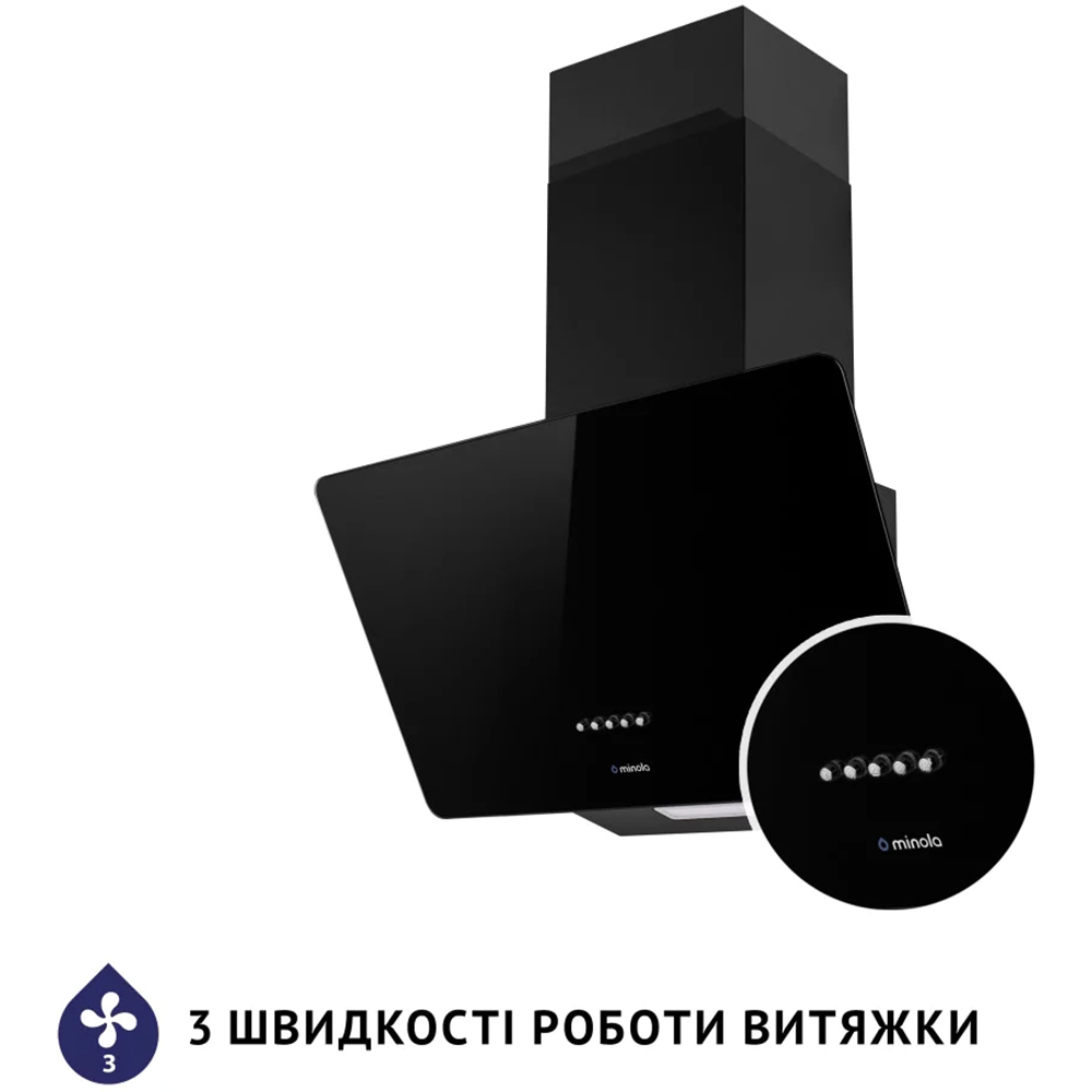 Витяжка Minola HDN 5224 BL 700 LED фото №8