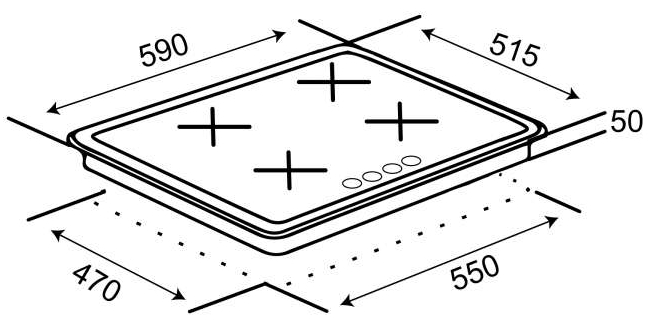 Варочная поверхность Ventolux HG640-MA3 S (BK) фото №7