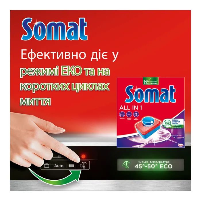 Таблетки для посудомийної машини Somat All in 1 Extra 85 шт. (9000101809961) фото №4