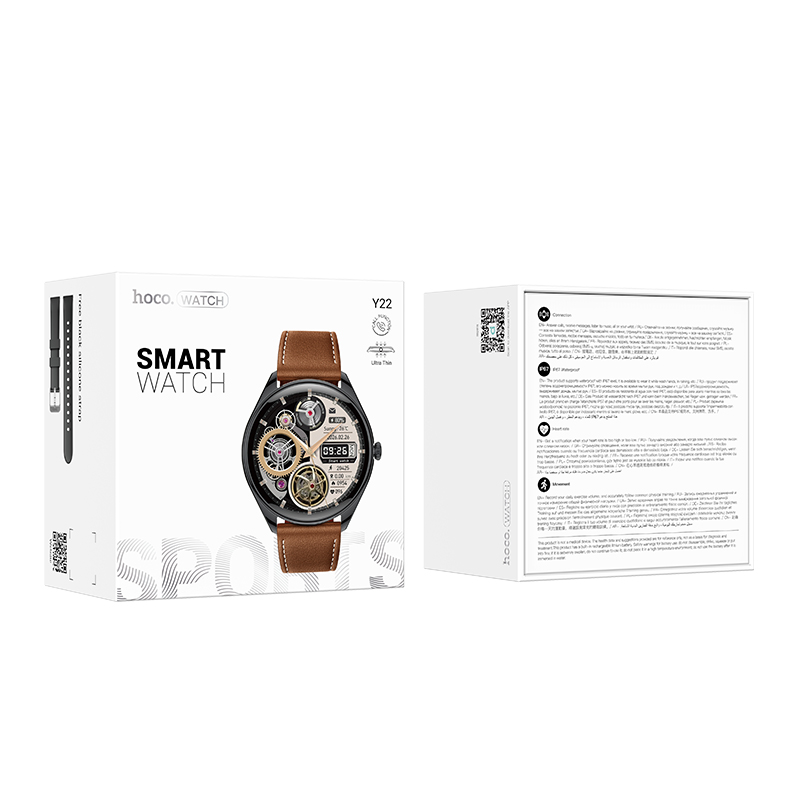 Смарт-часы Hoco Y22 AMOLED Smart sports watch(call version) Black (6942007628983) фото №13