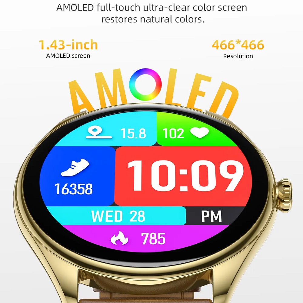 Смарт-часы Hoco Y22 AMOLED Smart sports watch(call version) Black (6942007628983) фото №8