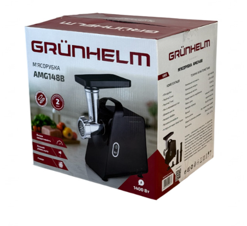 М'ясорубка Grunhelm AMG148B фото №8