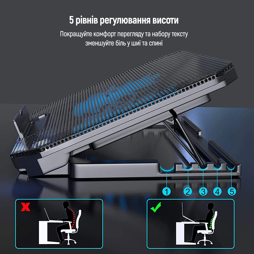 Підставка для ноутбука Colorway CW-CLQ100 фото №3