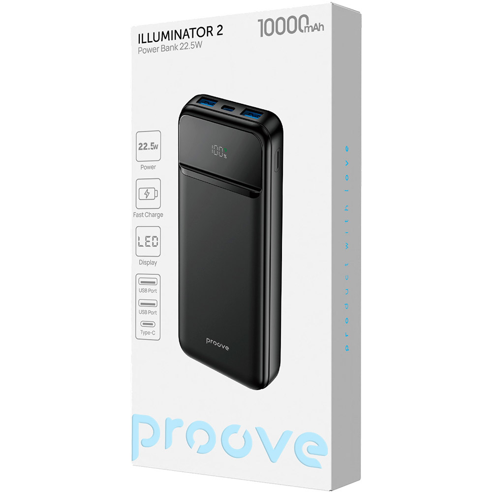 Мобильная батарея Proove Illuminator 2, 22.5W, 10000 mAh фото №6
