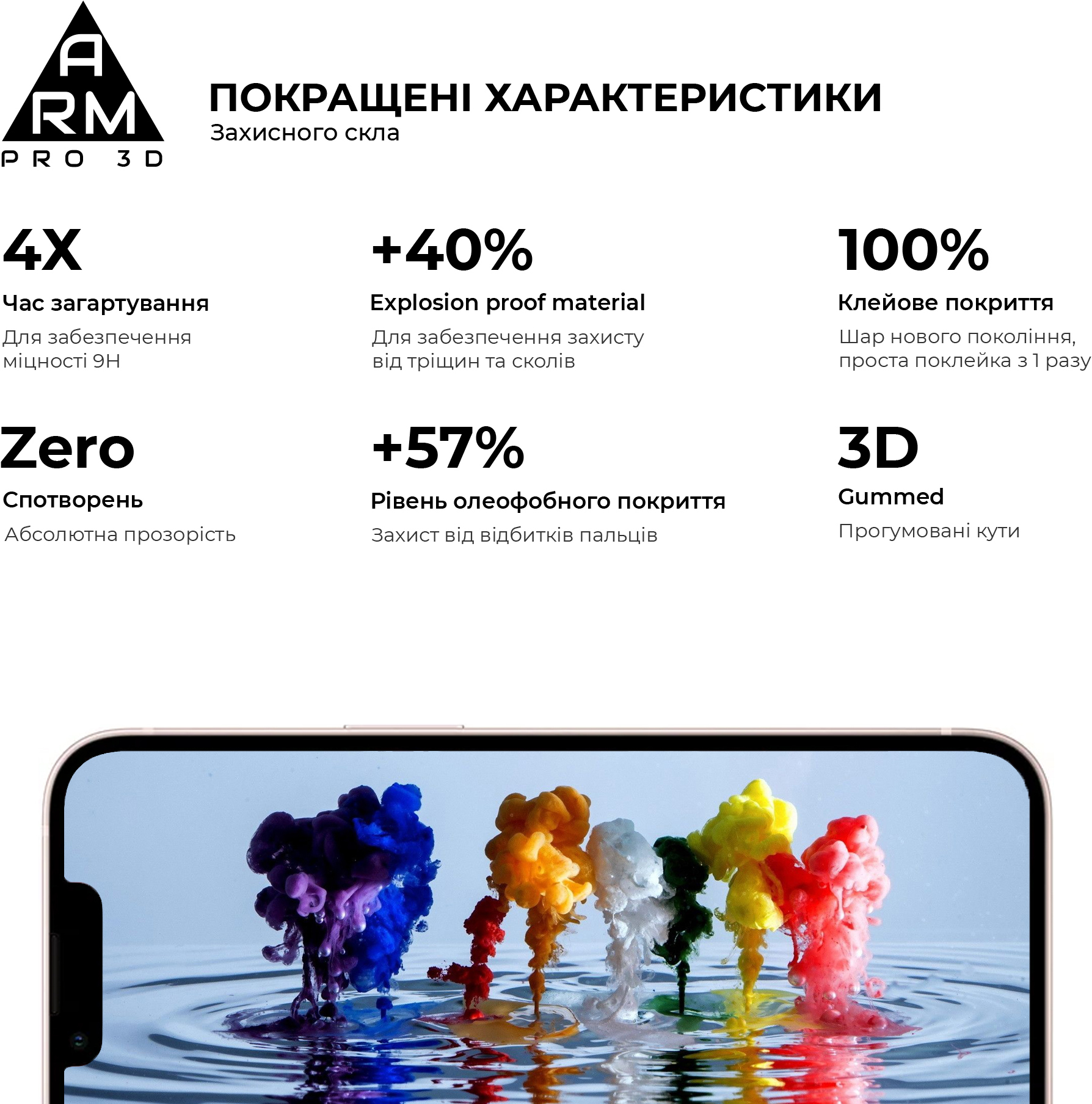 Защитное стекло Armorstandart Pro 3D для Apple iPhone 14 Plus/13 Pro Max (ARM60265) фото №4