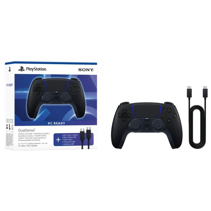 Геймпад Sony PlayStation 5 Dualsense BT, Midnight Black (USB-C кабель) (1000051651) фото №6