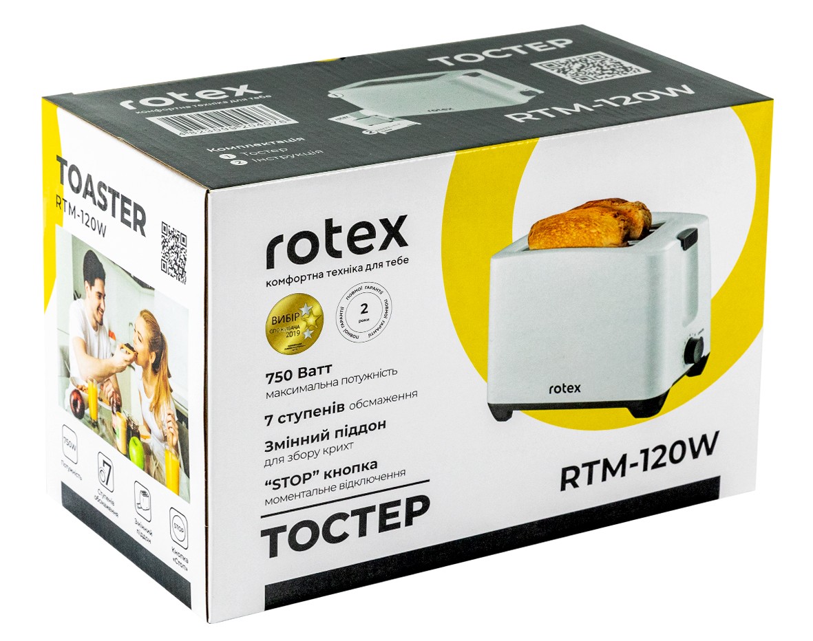 Тостер Rotex RTM120-W фото №4