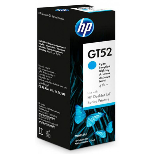 Чорнила для принтера HP GT52 Cyan (M0H54AE) фото №2