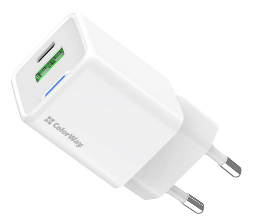 МЗП Colorway GaN Mini 30W PD Port PPS USB (Type-C PD   USB QC4.0) біле фото №2