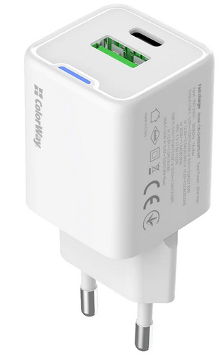 МЗП Colorway GaN Mini 30W PD Port PPS USB (Type-C PD   USB QC4.0) біле фото №6