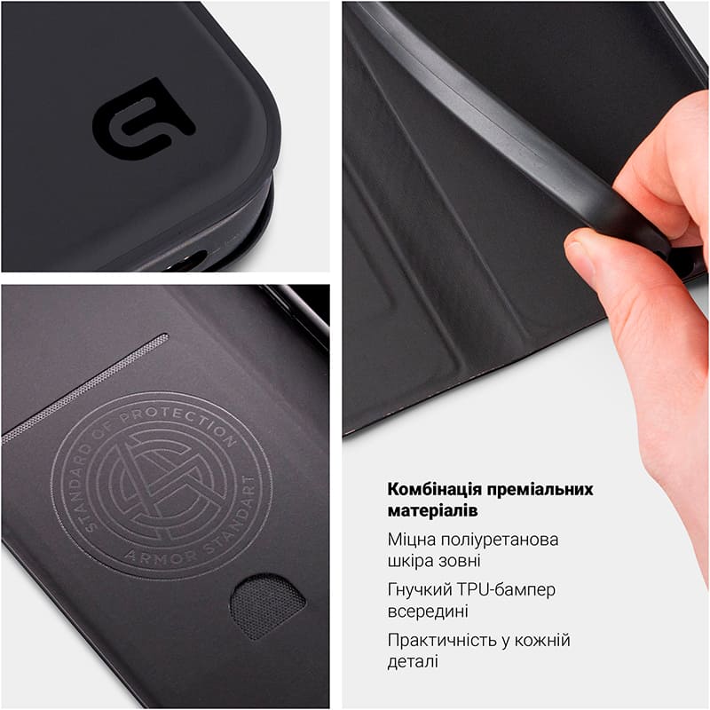 Чохол для телефона Armorstandart OneFold Case для Samsung A37 5G Black (ARM89718) фото №4