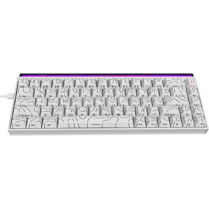 Клавиатура Ajazz NK68 Red Switch USB UA White (NK68-R-S-W) фото №2