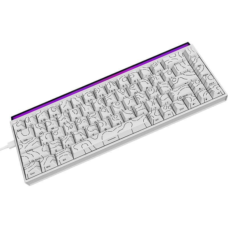 Клавиатура Ajazz NK68 Red Switch USB UA White (NK68-R-S-W) фото №6