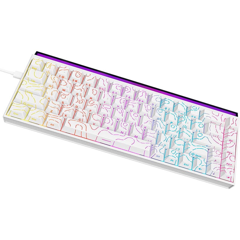 Клавиатура Ajazz NK68 Red Switch USB UA White (NK68-R-S-W) фото №4