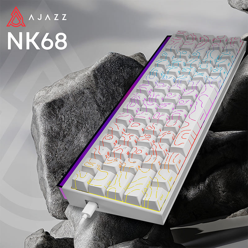 Клавиатура Ajazz NK68 Red Switch USB UA White (NK68-R-S-W) фото №5