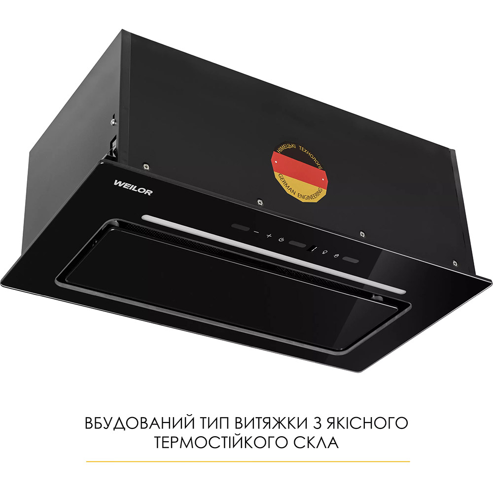 Вытяжка WEILOR LUMINA WBG 68 BLACK фото №3