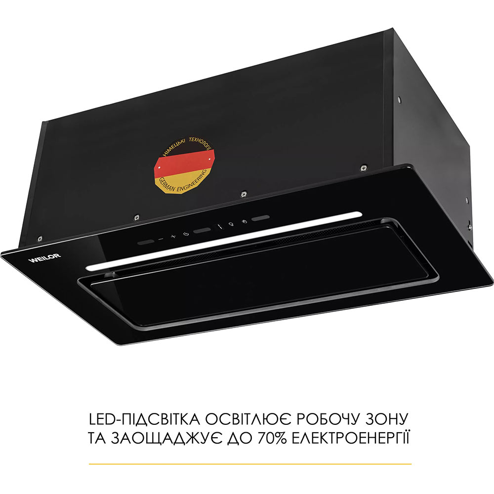 Вытяжка WEILOR LUMINA WBG 68 BLACK фото №4