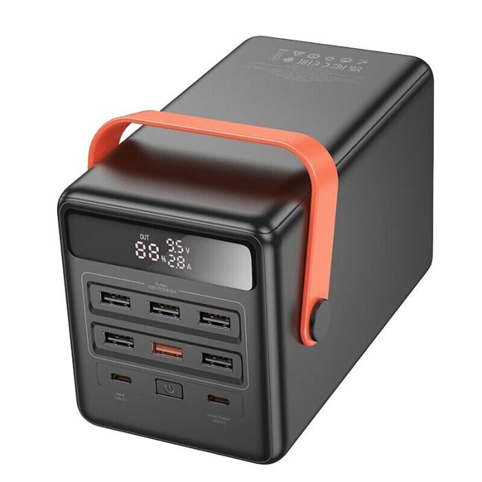 Мобільна батарея Hoco 100000mAh Max Centurion PD/65W, QC, LED Lamp, Black (DB03 / 714722) фото №4