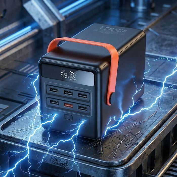 Мобільна батарея Hoco 100000mAh Max Centurion PD/65W, QC, LED Lamp, Black (DB03 / 714722) фото №7