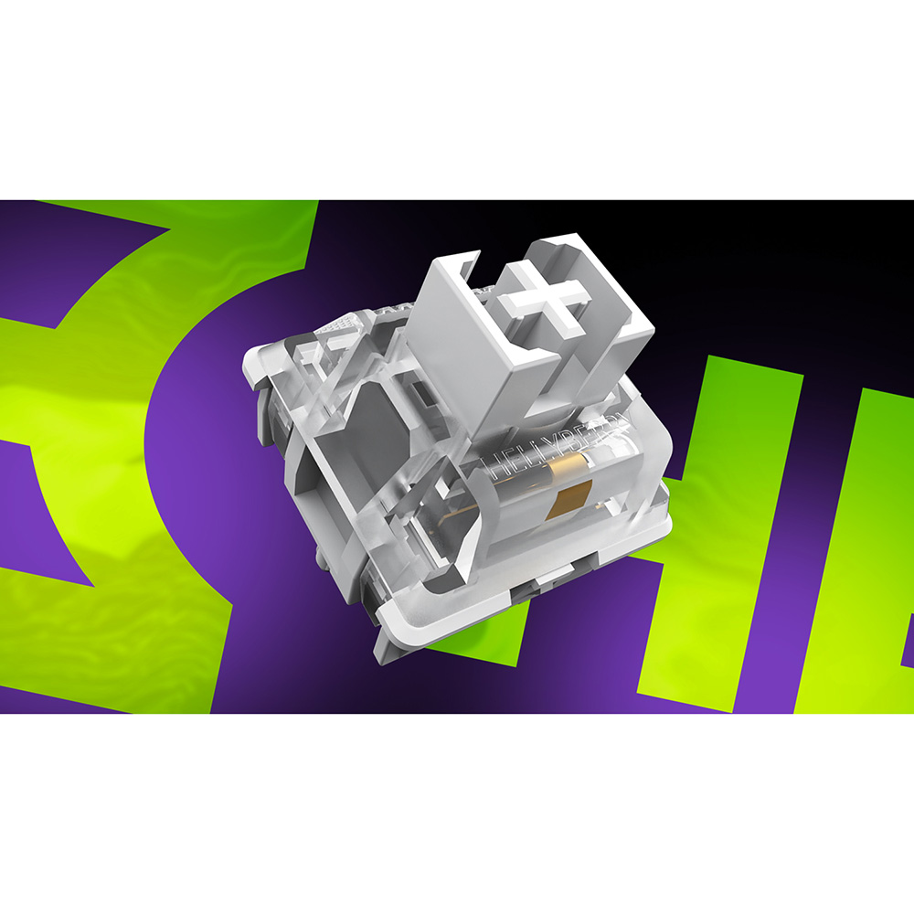 Клавиатура HATOR Hellyberry HK75 Mechanical Linear RGB USB UA White/Violet (HK75) фото №10