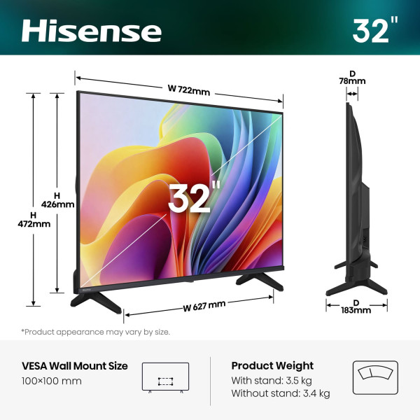 Телевізор Hisense 32A4S фото №12