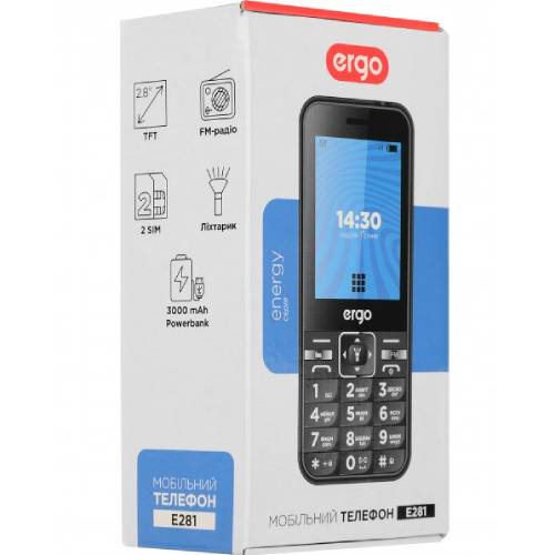 Мобільний телефон Ergo E281 Dual Sim Black фото №7