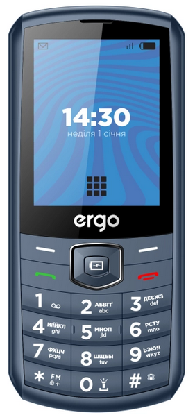Мобільний телефон Ergo E285 Dual Sim Blue фото №2