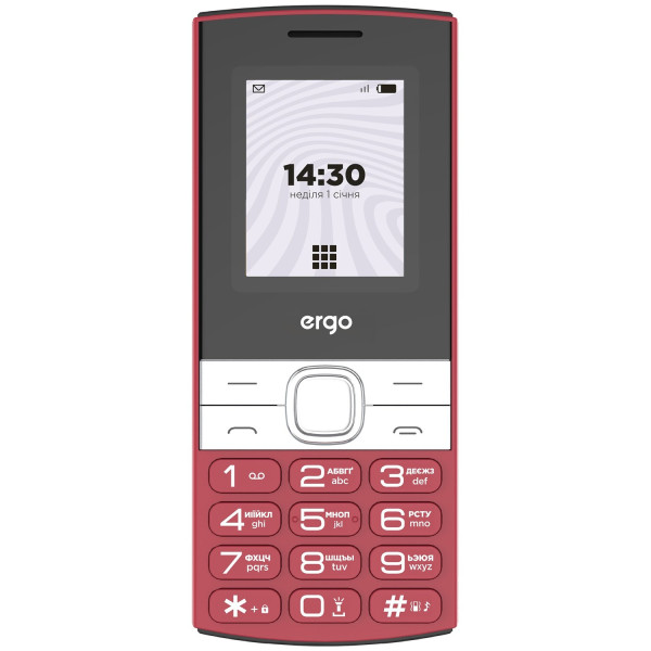 Мобільний телефон Ergo B185 Dual Sim Red фото №2