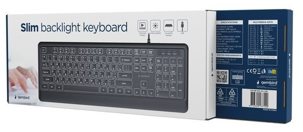 Клавиатура Gembird KB-UML-04-CYRL Black фото №4
