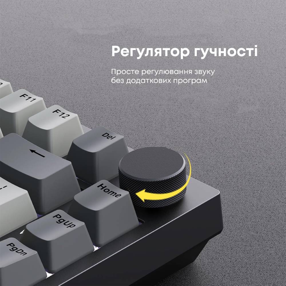 Клавіатура Ajazz AK820 Sea Salt Switch RGB USB-C UA Black (AK820-SS-BGY) фото №16