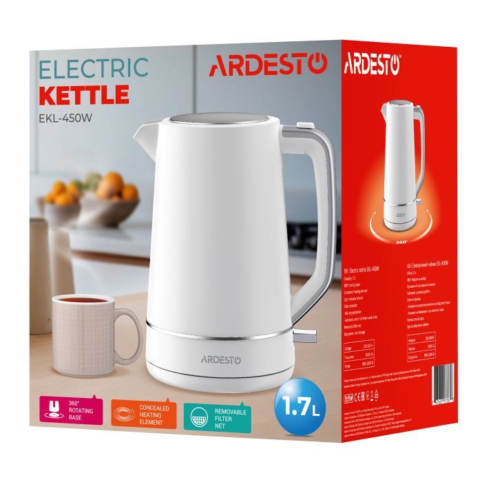 Электрический чайник Ardesto EKL-450W фото №7