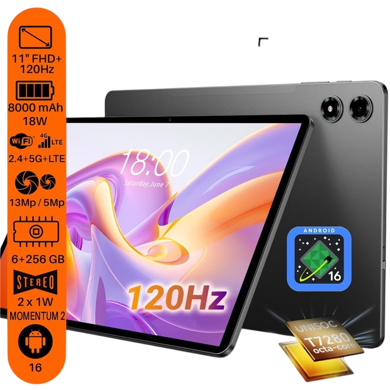 Планшет Teclast T50 Plus (2025) 11" 6/256Gb LTE Gray (6940709688403) фото №8