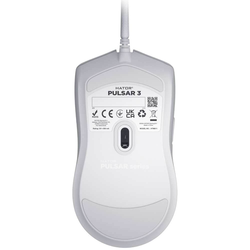 Комп'ютерна миша HATOR Pulsar 3 USB White (HTM611) фото №6