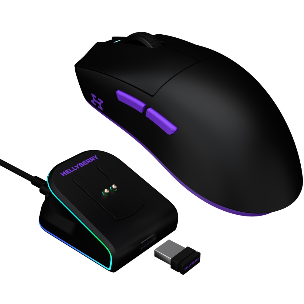 Комп'ютерна миша HATOR Hellyberry HM47 Wireless Black/Violet (HM47_black_violet) фото №2