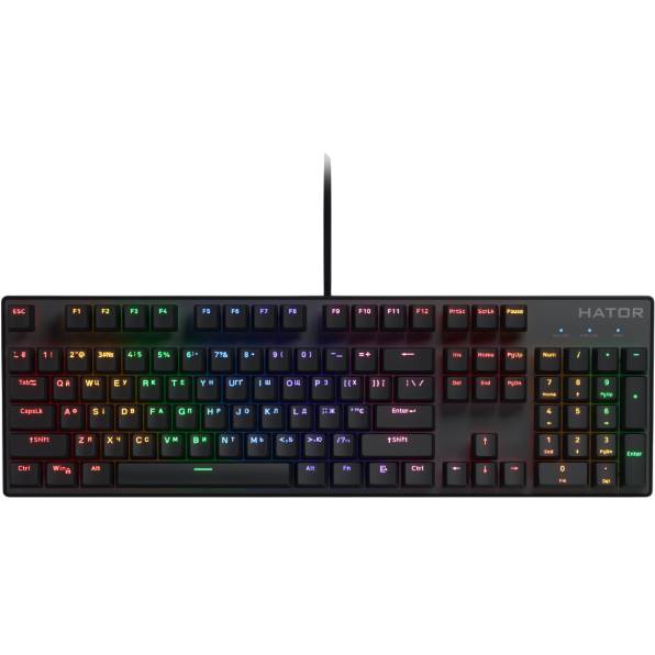 Клавиатура HATOR Icefall Mecha Rainbow USB Black (HTK104UA)