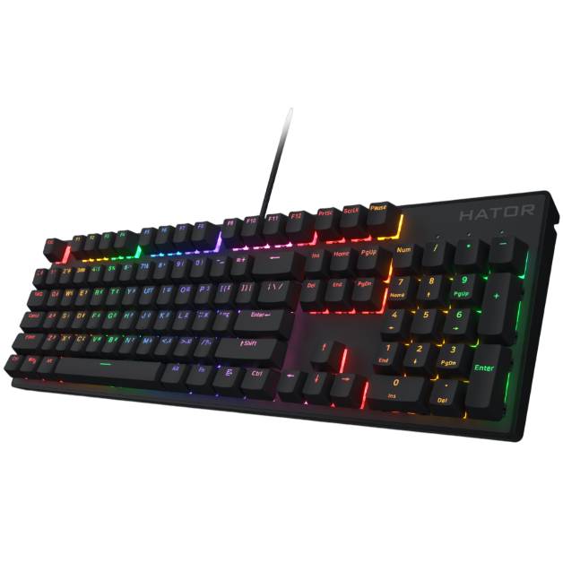 Клавиатура HATOR Icefall Mecha Rainbow USB Black (HTK104UA) фото №4